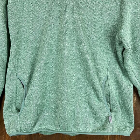 Eddie Bauer Womens Sweatshirt Green Radiator Fleece Snap Mock Neck XL - Picture 4 of 13